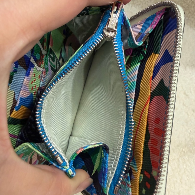 Hermes 愛馬仕 自由之城 狗來富 絲巾短夾 氣泡綠-6