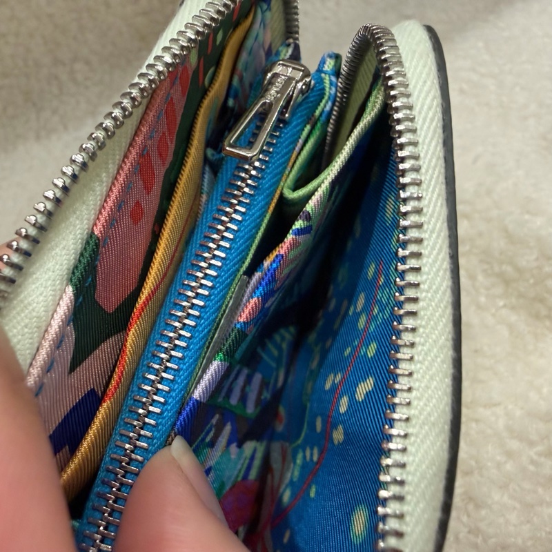 Hermes 愛馬仕 自由之城 狗來富 絲巾短夾 氣泡綠-14