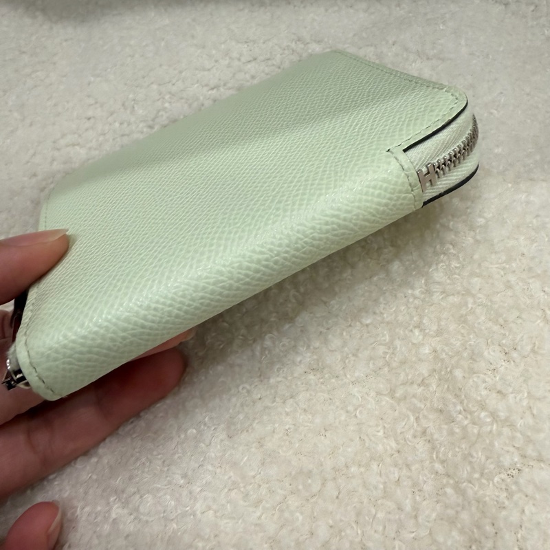 Hermes 愛馬仕 自由之城 狗來富 絲巾短夾 氣泡綠-23