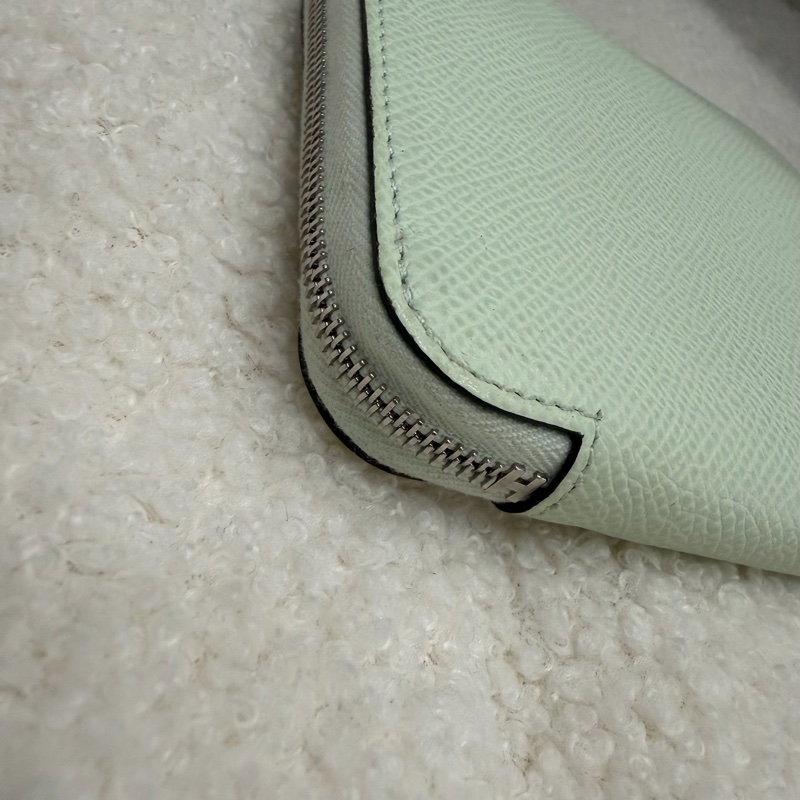 Hermes 愛馬仕 自由之城 狗來富 絲巾短夾 氣泡綠-24