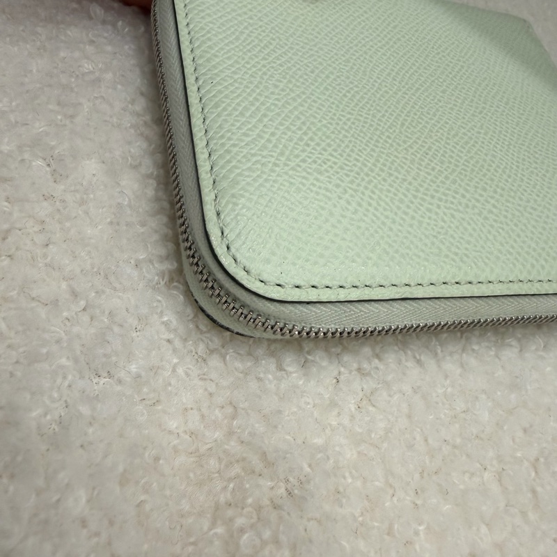 Hermes 愛馬仕 自由之城 狗來富 絲巾短夾 氣泡綠-28