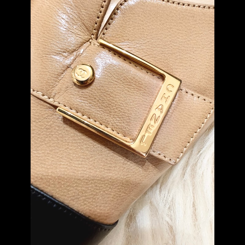 Chanel方頭拼色露跟鞋-3