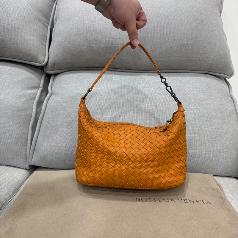 BV 全皮編織手提包 腋下包 飯盒包-0