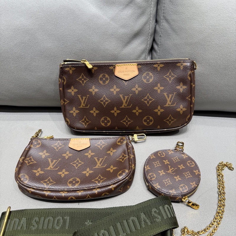 98新LV五合一綠肩帶 20年 尺寸24*13.5*4cm-1