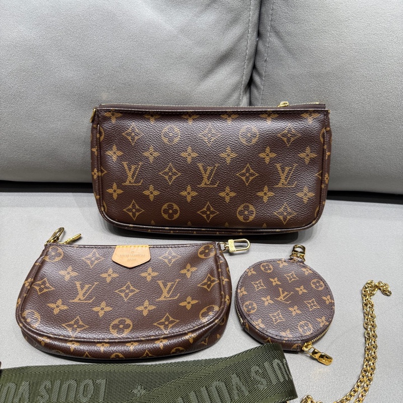 98新LV五合一綠肩帶 20年 尺寸24*13.5*4cm-2