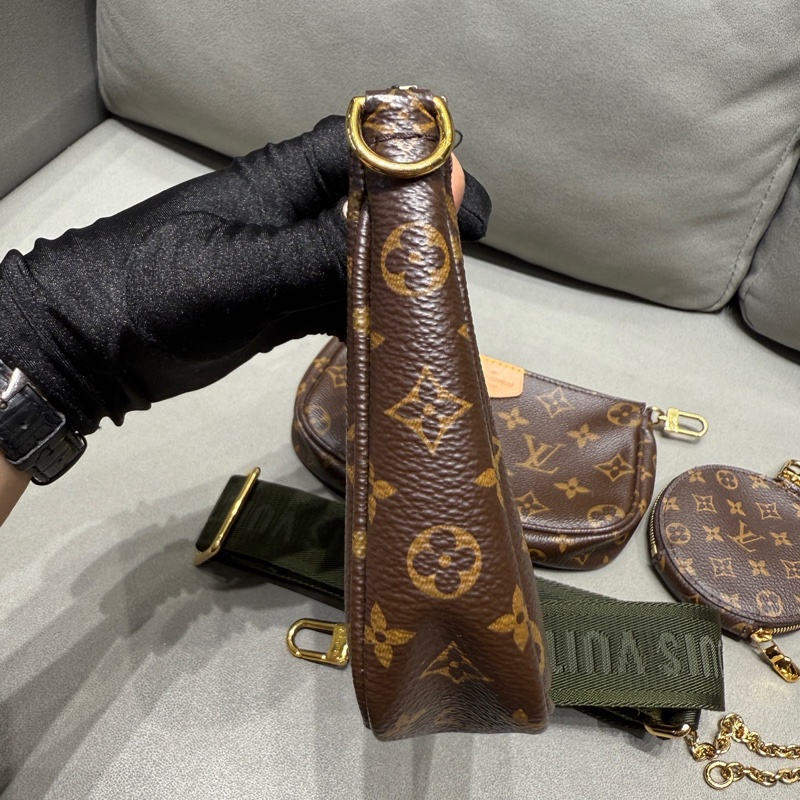 98新LV五合一綠肩帶 20年 尺寸24*13.5*4cm-3