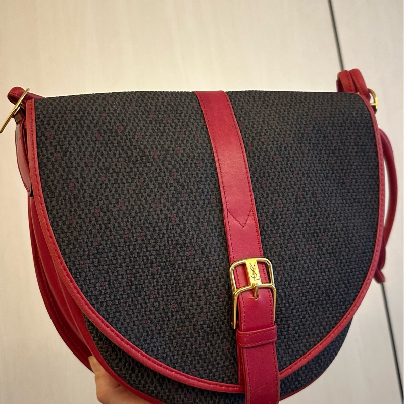 MYMluxurybag 🩵YSL vintage bag 古董包 肩背袋 斜揹袋-8