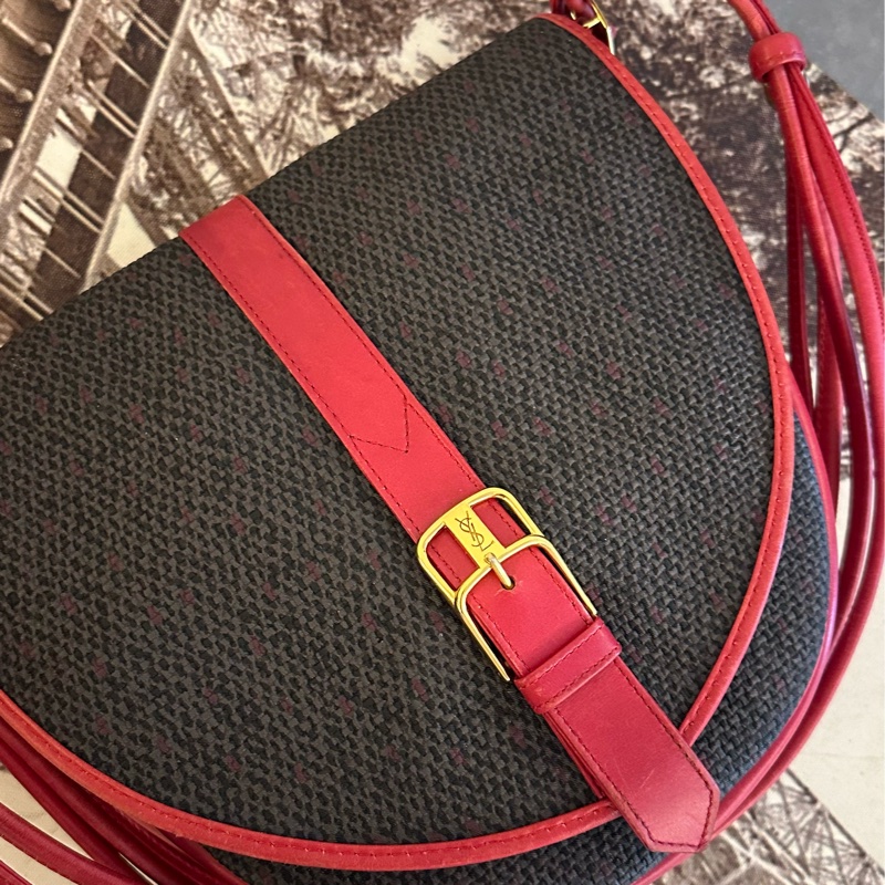 MYMluxurybag 🩵YSL vintage bag 古董包 肩背袋 斜揹袋-12