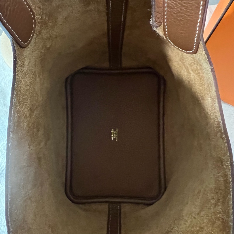 ෆ Hermes 菜籃子金棕金💛大全配有2022購證-8