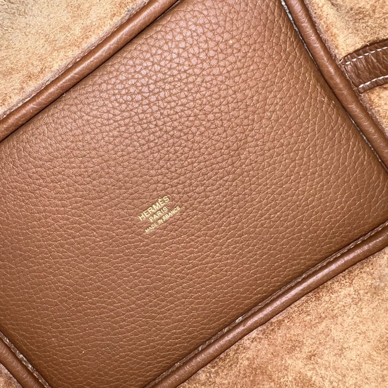 ෆ Hermes 菜籃子金棕金💛大全配有2022購證-9