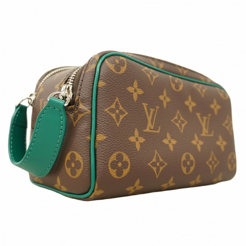 路易威登 Monogram Macassar Doppkit 手拿包 M14911 棕色/綠色 男款/女款-1
