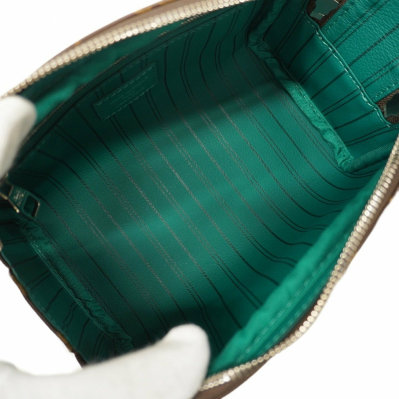 路易威登 Monogram Macassar Doppkit 手拿包 M14911 棕色/綠色 男款/女款-3