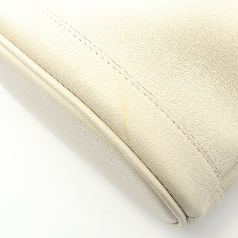 GUCCI 竹節托特單肩手提包 750396 白色皮革 二手 女士-6