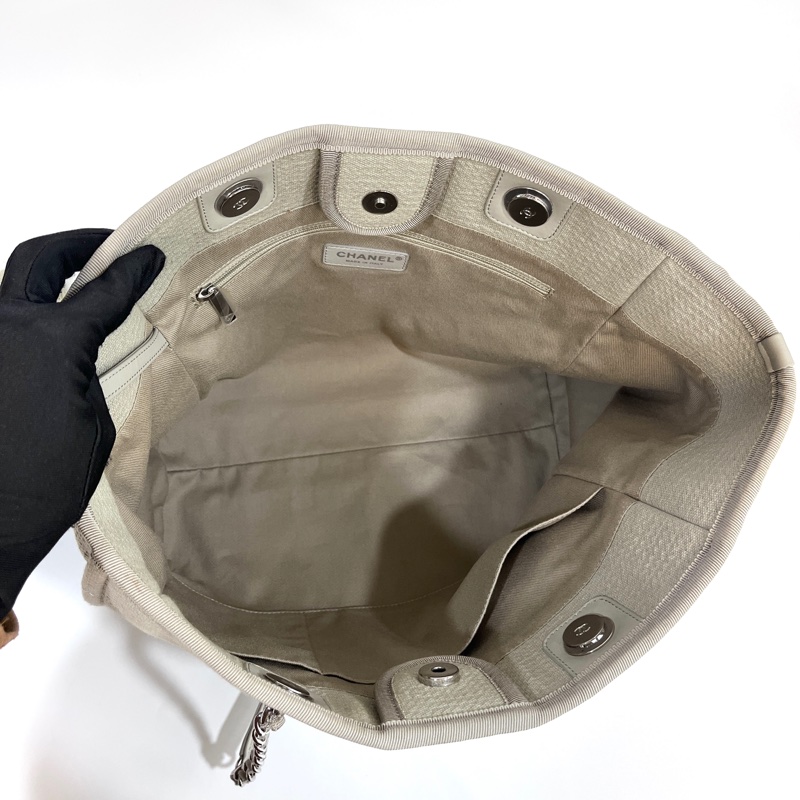 🥨極美色調香奈兒沙灘包🕯️CHANEL牛仔灰帆布銀鏈小號沙灘包A67001-9