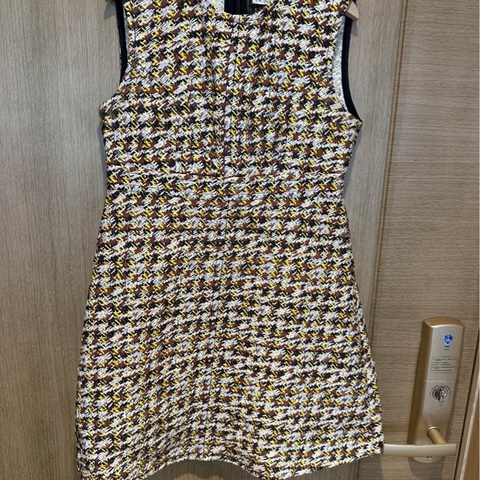 98新 LV 路易威登秀款金編織粗花呢背心長裙 38碼