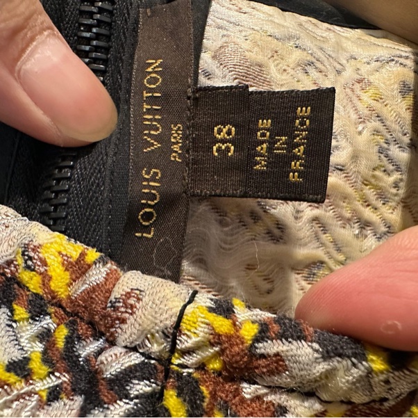 98新 LV 路易威登秀款金編織粗花呢背心長裙 38碼-5