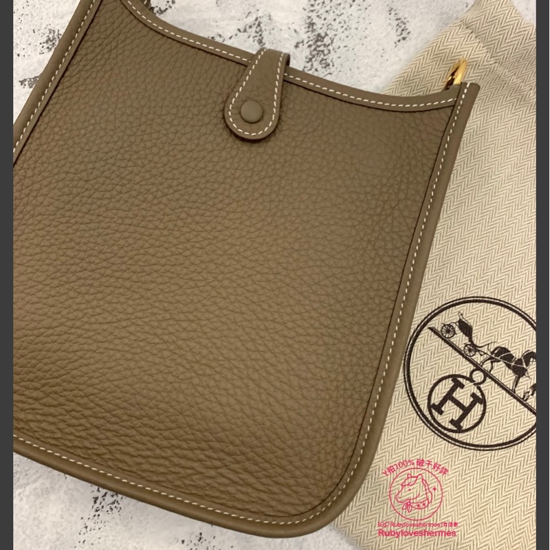 Rubyloveshermes愛馬仕mini evelyne大象灰金釦hermes evelyne16-3