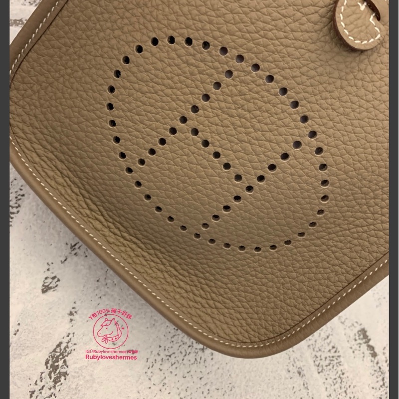 Rubyloveshermes愛馬仕mini evelyne大象灰金釦hermes evelyne16-8