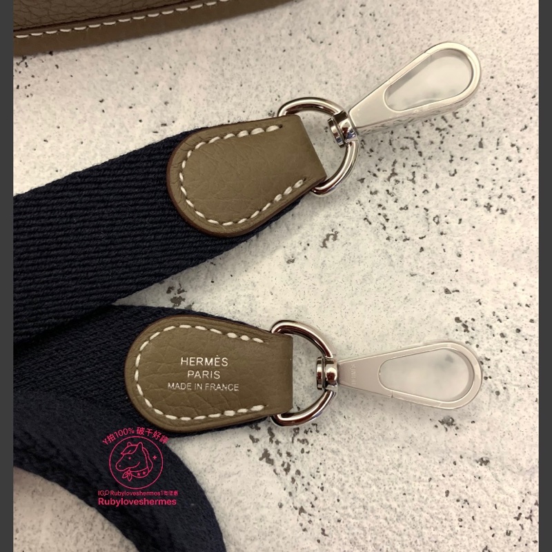 Rubyloveshermes愛馬仕mini evelyne大象灰銀釦hermes evelyne16-2