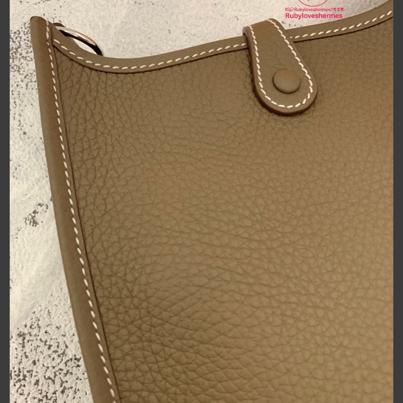 Rubyloveshermes愛馬仕mini evelyne大象灰銀釦hermes evelyne16-6