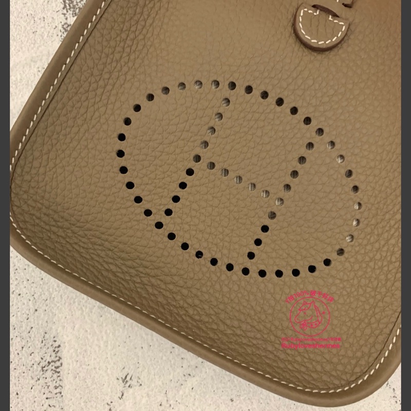 Rubyloveshermes愛馬仕mini evelyne大象灰銀釦hermes evelyne16-7
