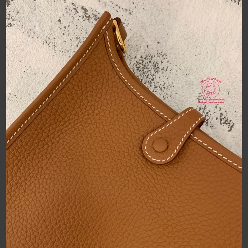 Rubyloveshermes愛馬仕mini evelyne金棕金釦hermes evelyne16-7