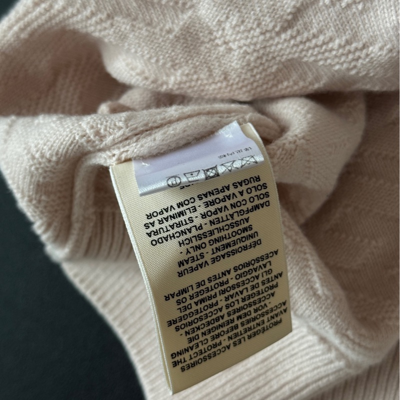 Hermes愛馬仕 淡粉色羊絨外套 38碼 98新 042635-6