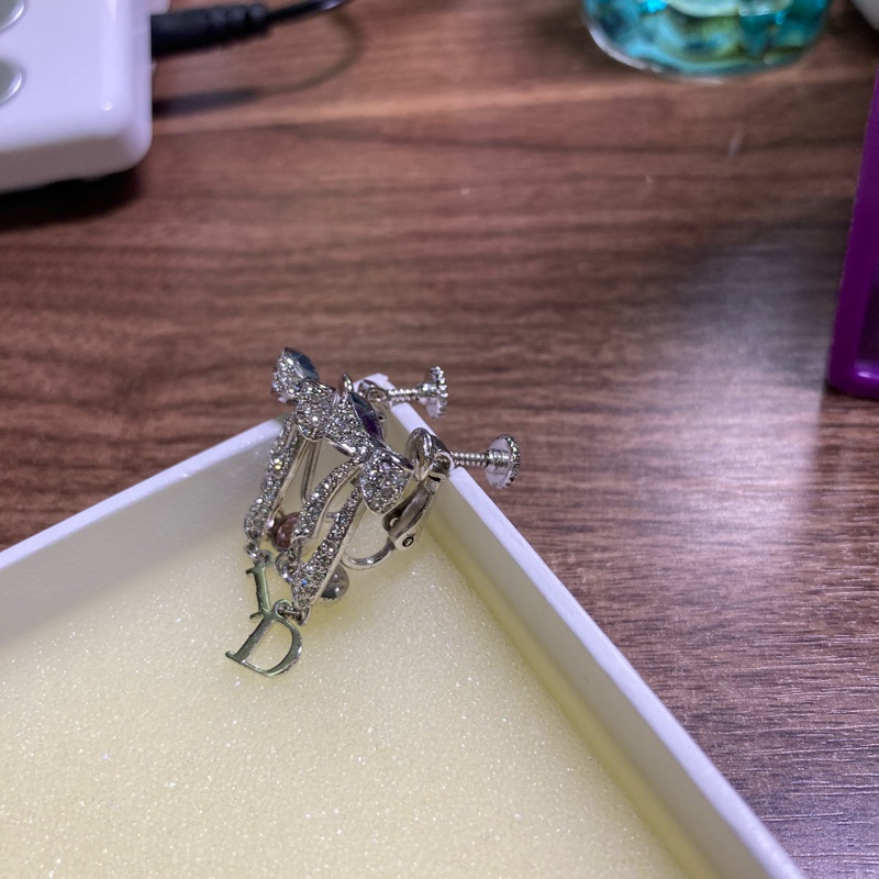 迪奧夾式耳環-1