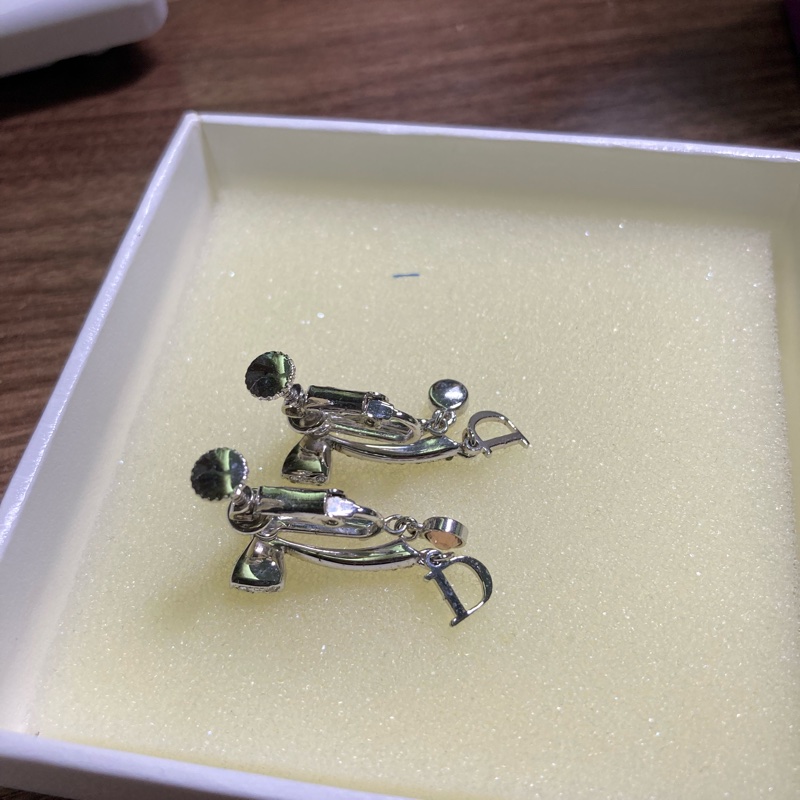 迪奧夾式耳環-3