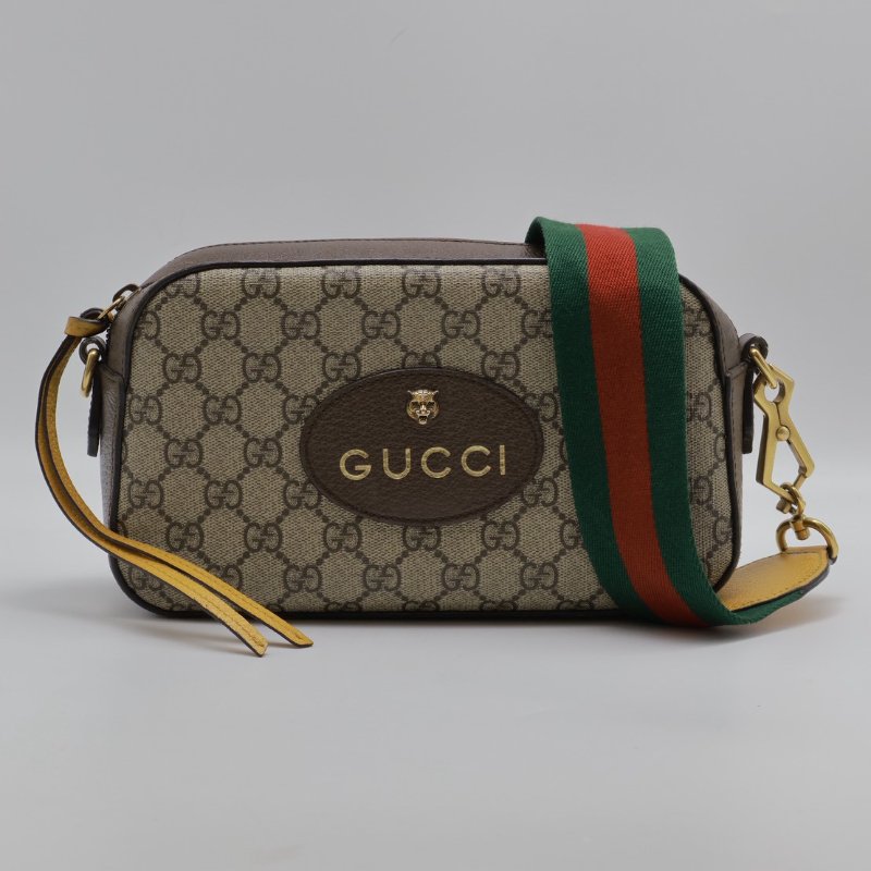 GUCCI Superme虎頭老花相機包-0