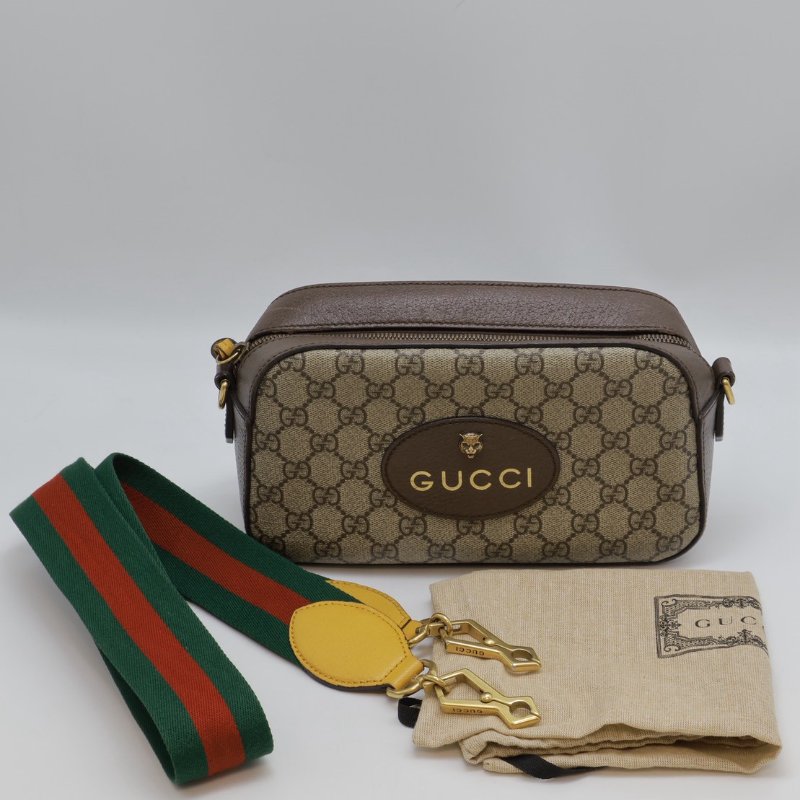 GUCCI Superme虎頭老花相機包-8