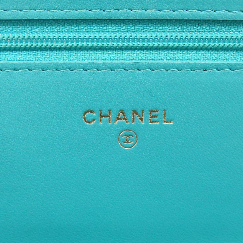 綠色 菱格紋 羊皮 BOY WOC 鍊帶 肩背包【CHANEL 香奈兒】 A80287-9