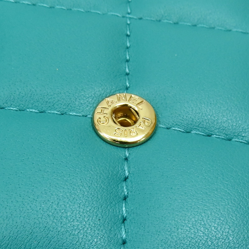 綠色 菱格紋 羊皮 BOY WOC 鍊帶 肩背包【CHANEL 香奈兒】 A80287-14