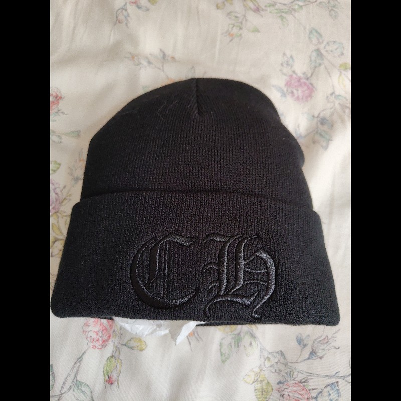 克羅心Chrome Hearts刺繡文字毛帽-0