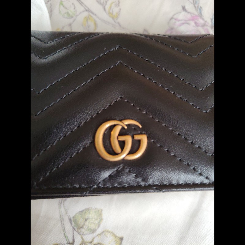 GUCCI 馬夢marmont黑短夾-3