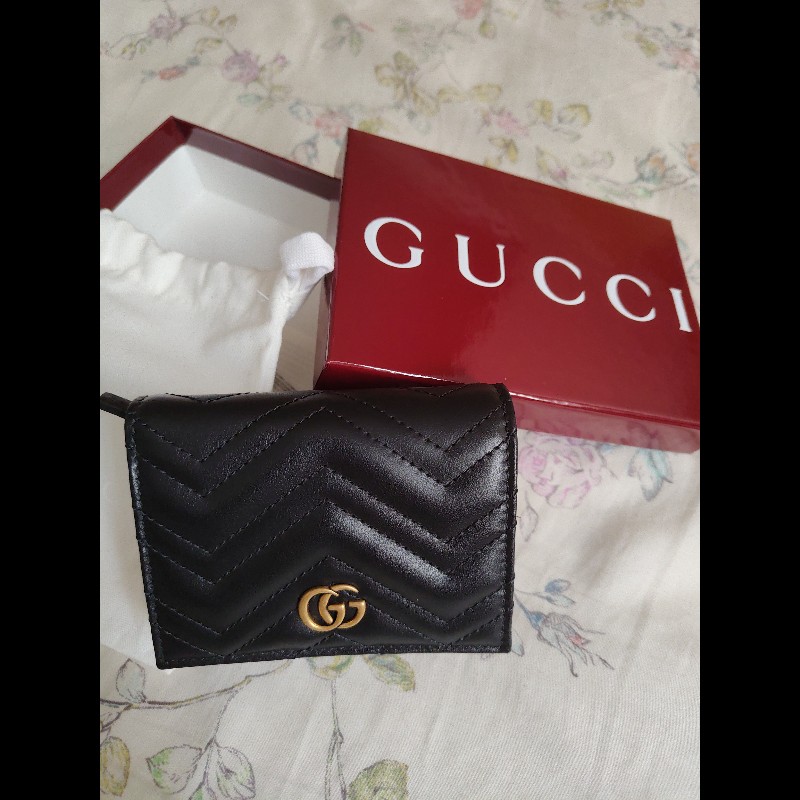 GUCCI 馬夢marmont黑短夾-13