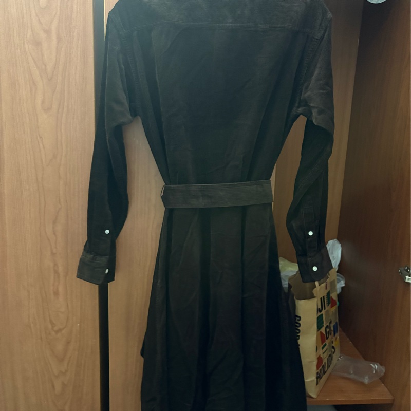 Ralph Lauren 深咖絨布襯衫洋裝（6號約M)-3