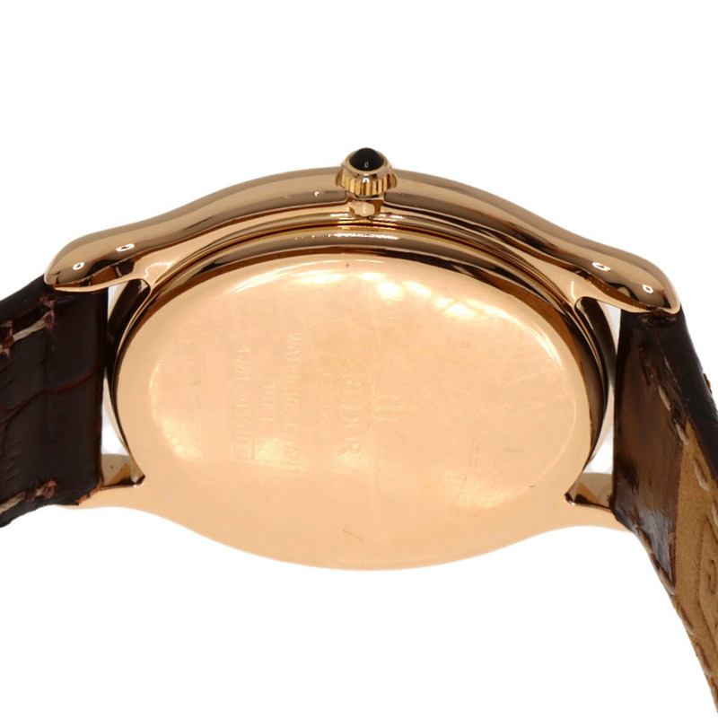 精工 4J81-5030 Credor 橢圓形錶盤腕錶，18K 玫瑰金/皮革錶帶，女款-6