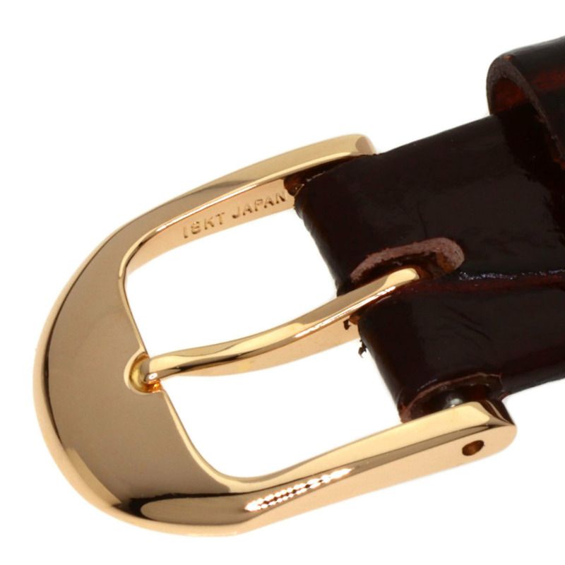 精工 4J81-5030 Credor 橢圓形錶盤腕錶，18K 玫瑰金/皮革錶帶，女款-12