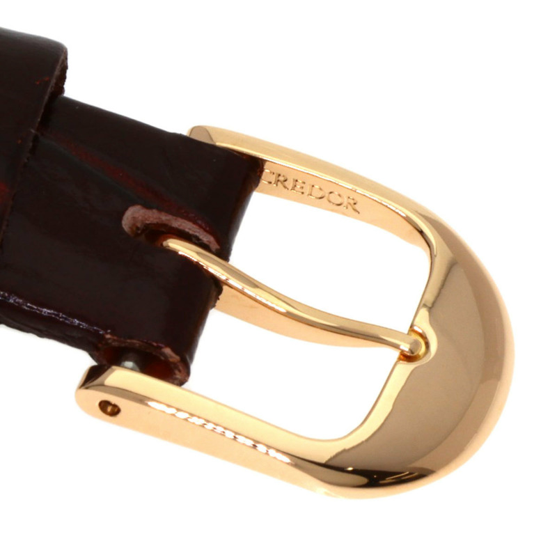 精工 4J81-5030 Credor 橢圓形錶盤腕錶，18K 玫瑰金/皮革錶帶，女款-13