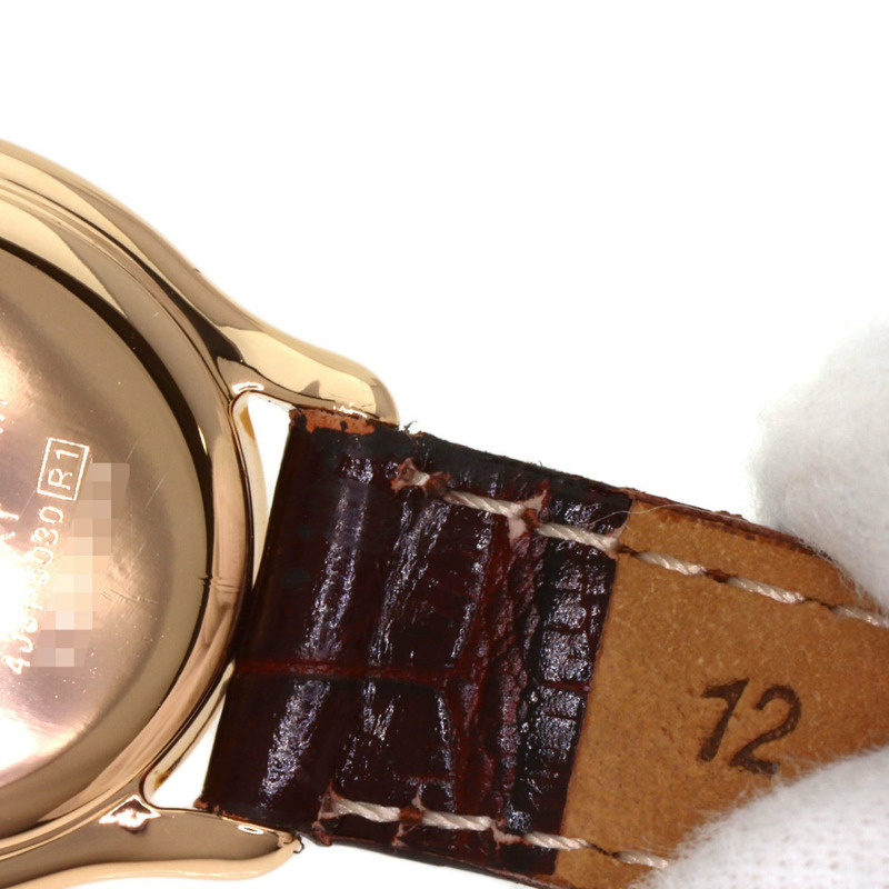 精工 4J81-5030 Credor 橢圓形錶盤腕錶，18K 玫瑰金/皮革錶帶，女款-20