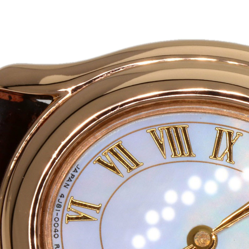 精工 4J81-5030 Credor 橢圓形錶盤腕錶，18K 玫瑰金/皮革錶帶，女款-21