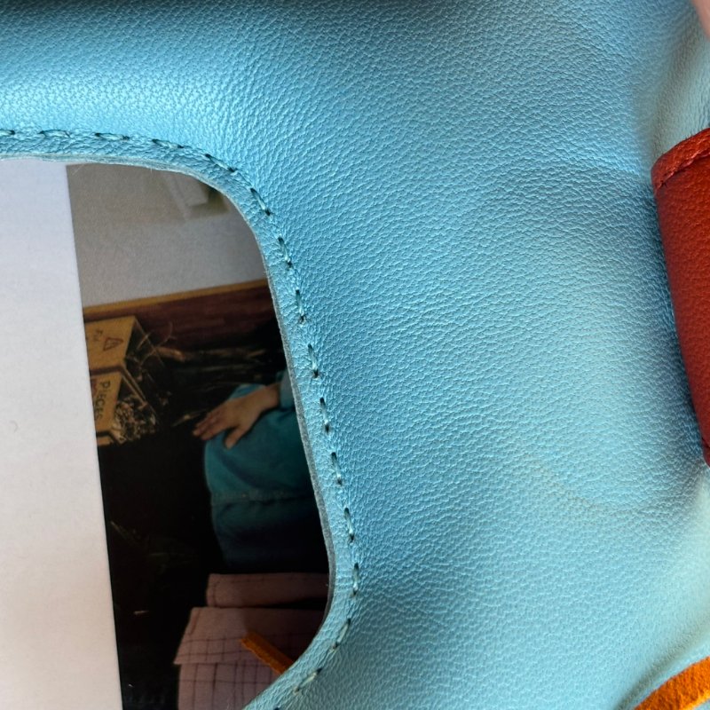 ::HERMES:: Rodeo小羊皮馬兒吊飾 (中/水藍X棕)-14