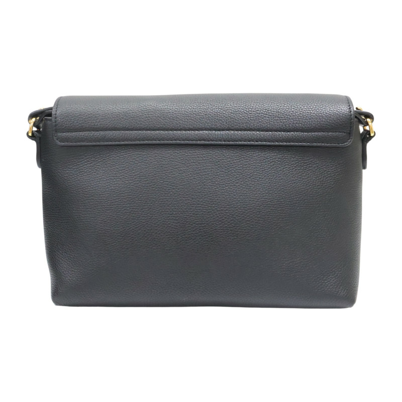 黑色 格紋帆布 牛皮 斜背包 肩背包【BURBERRY 巴寶莉】-1