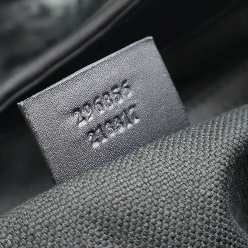 黑色 牛皮 Stirrup Leather Handbag 手提包 296856 【GUCCI 古馳】 296856-8