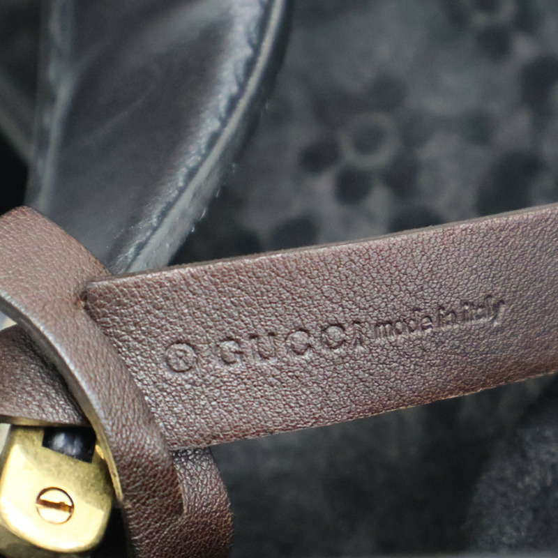 黑色 牛皮 Stirrup Leather Handbag 手提包 296856 【GUCCI 古馳】 296856-11