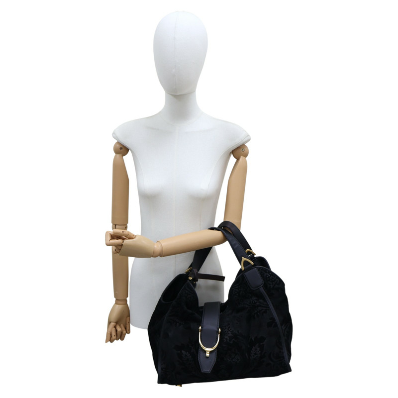 黑色 牛皮 Stirrup Leather Handbag 手提包 296856 【GUCCI 古馳】 296856-13