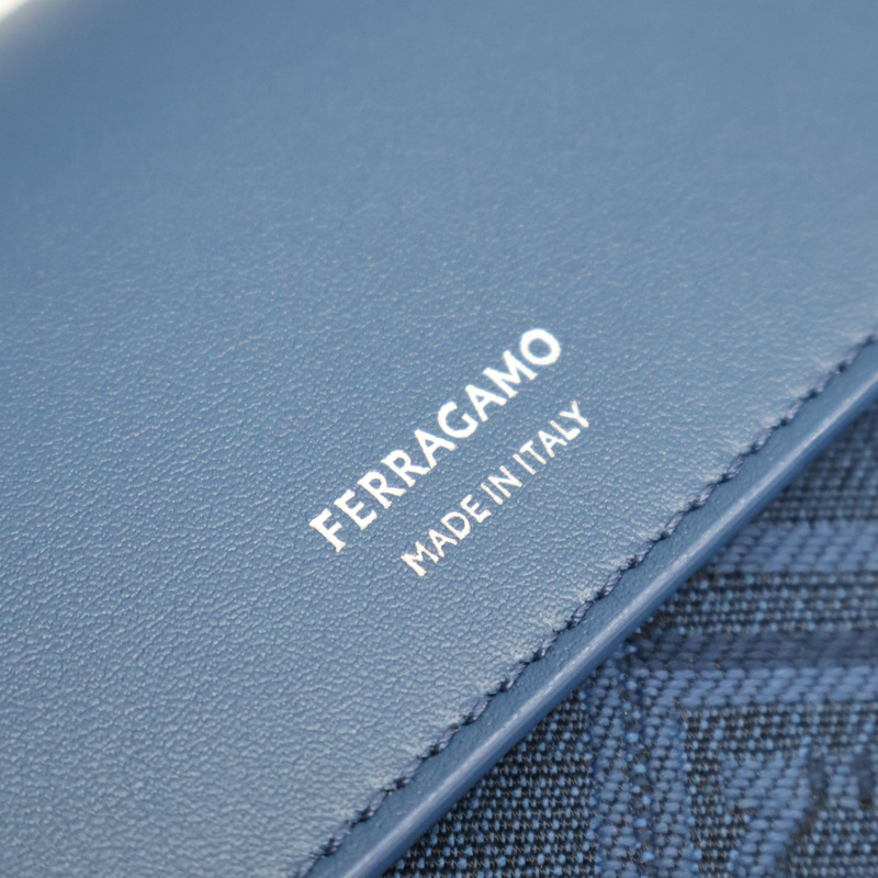 藍色 牛皮 銀鍊 肩背包【Salvatore Ferragamo 費拉格慕】-8