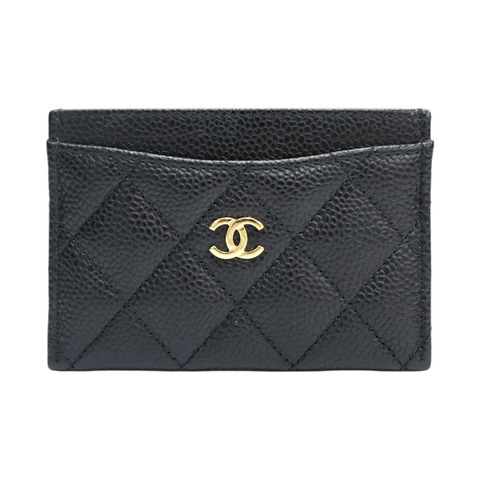 黑色牛皮 菱格紋 荔枝紋 Matelasse名片夾 卡夾 AP0213【CHANEL 香奈兒】 AP0213