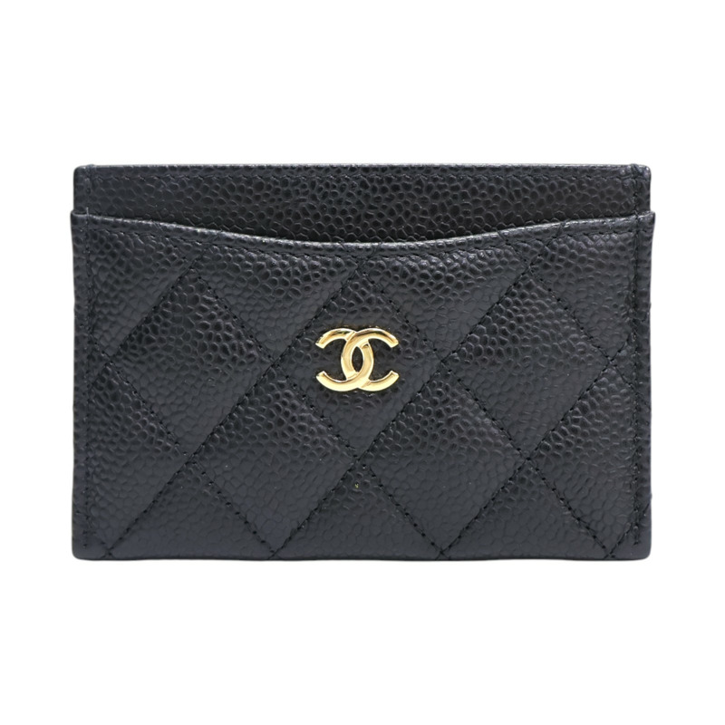 黑色牛皮 菱格紋 荔枝紋 Matelasse名片夾 卡夾 AP0213【CHANEL 香奈兒】 AP0213-0